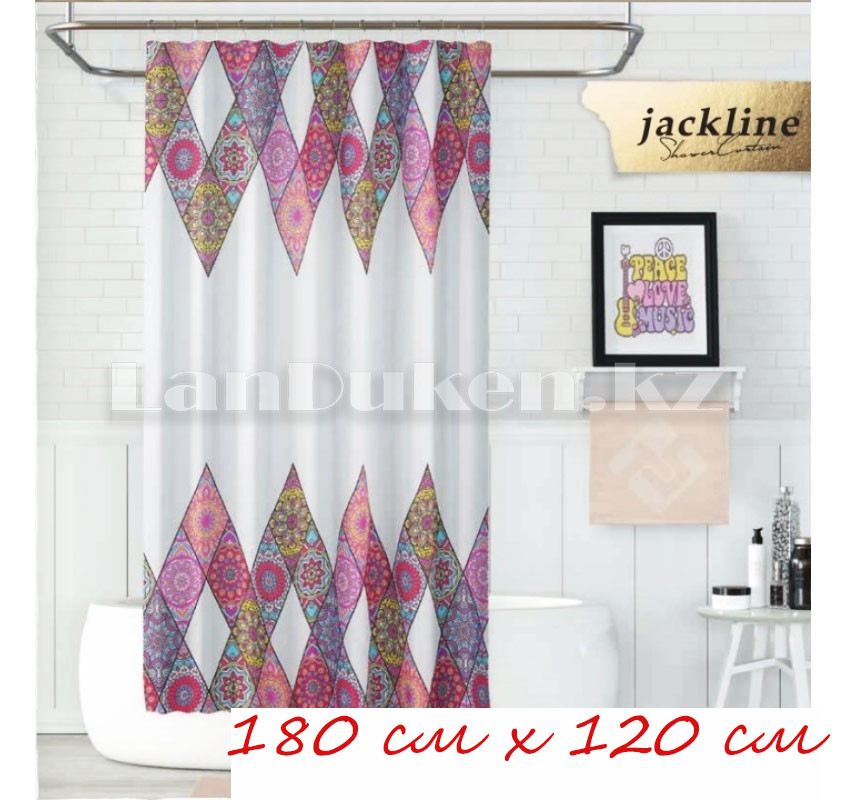 Водонепроницаемая тканевая шторка для ванной Jackline Штора для душа 180x200 см (BS10149)