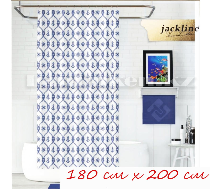 Водонепроницаемая тканевая шторка для ванной Штора для душа Jackline 180x200 см (BS1481-7)