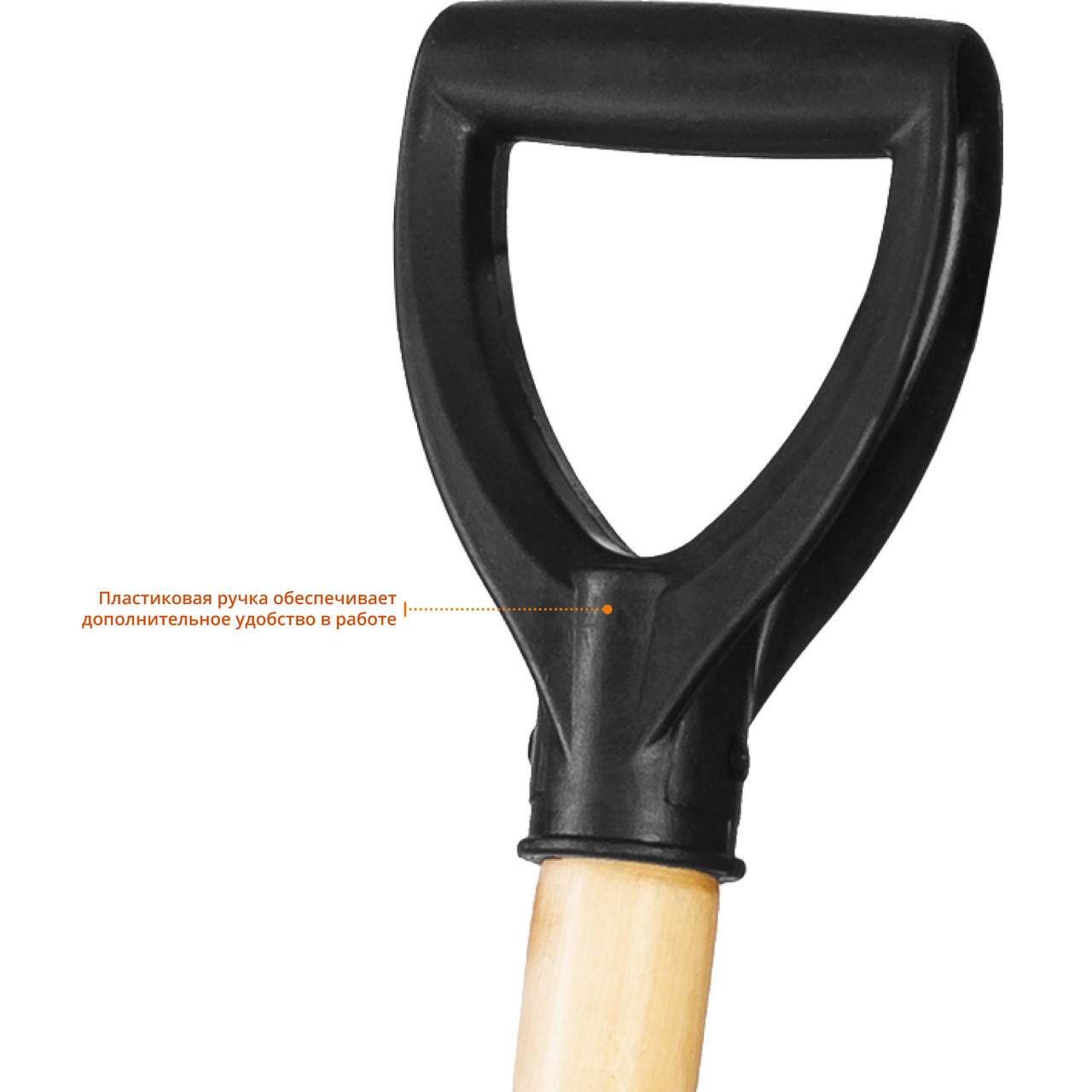 Лопата штыковая, деревянный черенок, с рукояткой, GRINDA (421823_z01) - фото 6 - id-p73438815