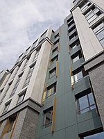 Зеленые фасадные негорючие панели Fundermax