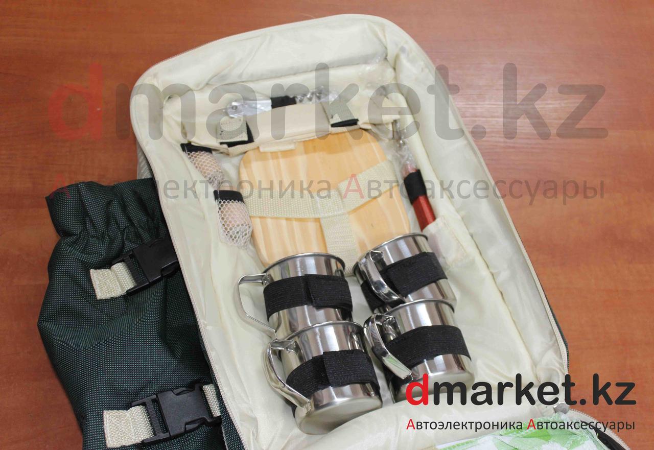 Набор посуды туристический, на 4 персоны, рюкзак, карман для термоса ...