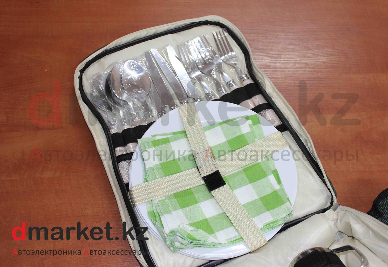 Набор посуды туристический, на 4 персоны, рюкзак, карман для термоса ...