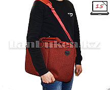 Сумка для ноутбука 15 дюймов Наплечная сумка 30 см х 41 см х 5 см Meijieluo (темно-красная)
