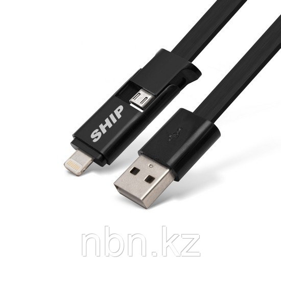 Интерфейсный кабель MICRO USB/Apple 8pin SHIP API08MUTBB, фото 1