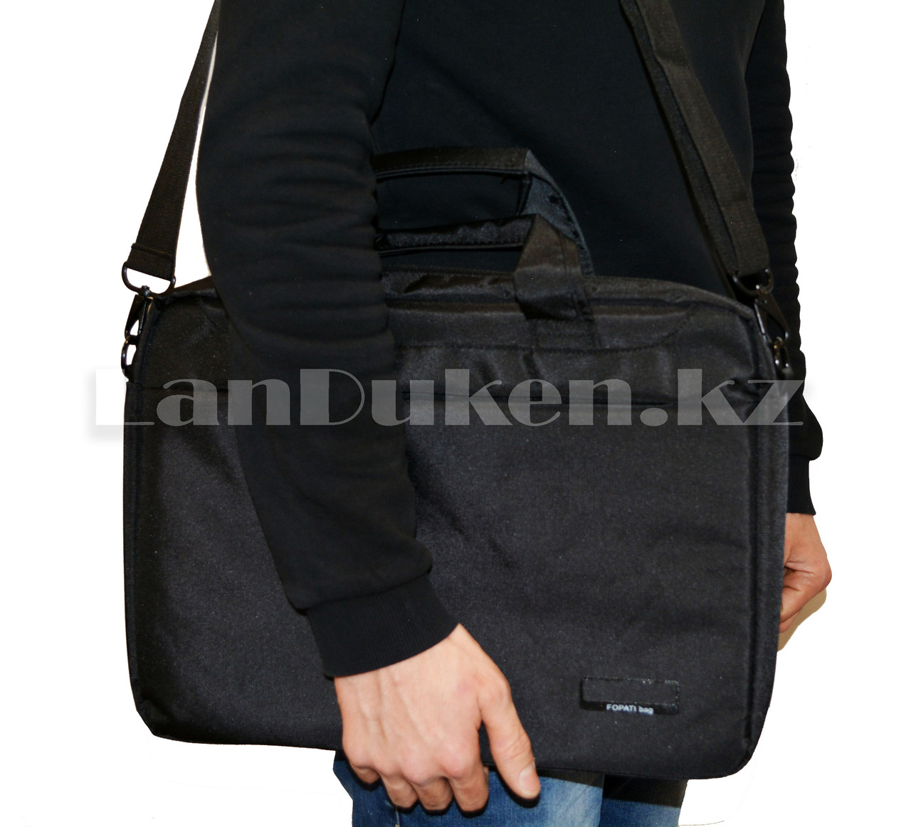 Сумка для ноутбука 15 дюймов Наплечная сумка 30 см х 40 см х 5 см Fopati bag (черная), фото 1