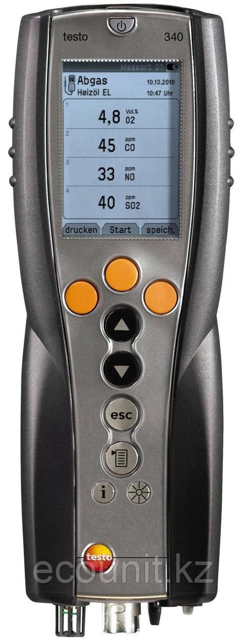 Testo Testo 340 газоанализатор в комплекте с аккумуляторами, протоколами калибровки и ремнем для переноски