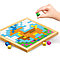 Деревянная Мозаика Цветные кубики Лесные Животные, 4 схемы, фото 3