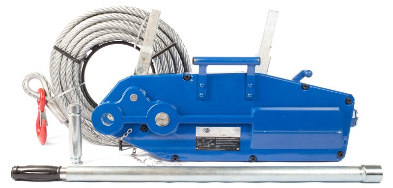 Лебедка МТМ 1,6 тонн 12 метров рычажная тросовая (тип ZNL), фото 1