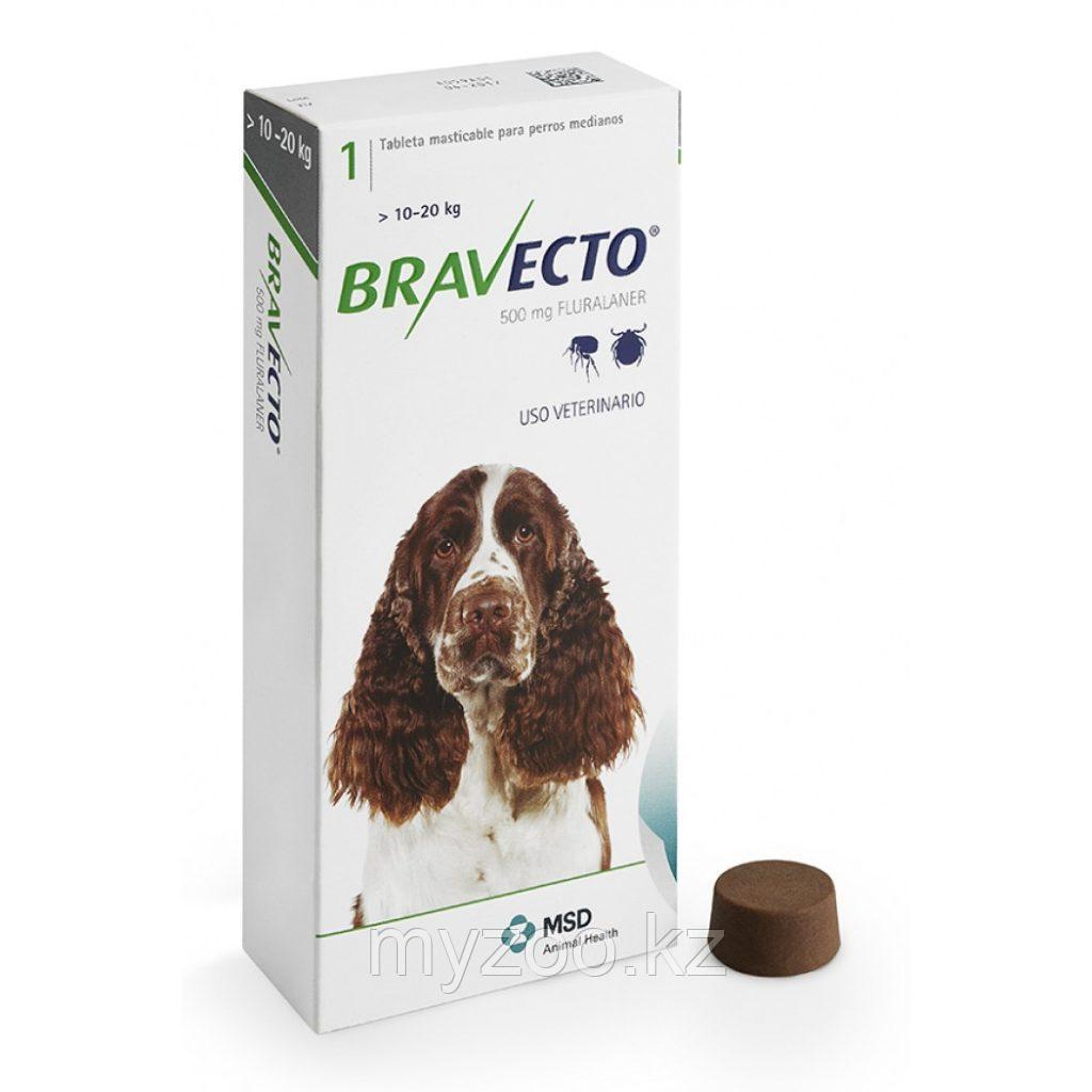 Bravecto, Бравекто жевательная таблетка для собак весом 10-20кг., 500мг