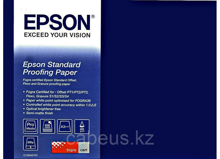 Фотобумага Epson Standard Proofing Paper A3++, 205 г/м2, 100 листов (C13S045192) - фото 1 - id-p73487130