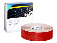 Светоотражающая лента Oralite/Reflexite VC104+ Curtain Grade для мягкого тента, красная 0.05x50 м