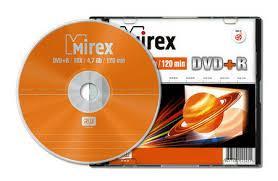 DVD-диск Mirex DVD+R 4.7Gb 16x 120 min Slim Case
