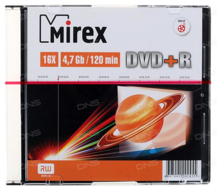 DVD-диск Mirex DVD+R 4.7Gb 16x 120 min Slim Case - фото 2 - id-p73513604