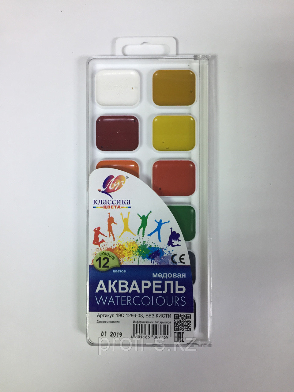 Краски акварельные медовые "Классика" 12 цветов