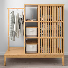 Гардероб открытый/раздвижная дверь НОРДКИЗА 120x123 см ИКЕА, IKEA, фото 3