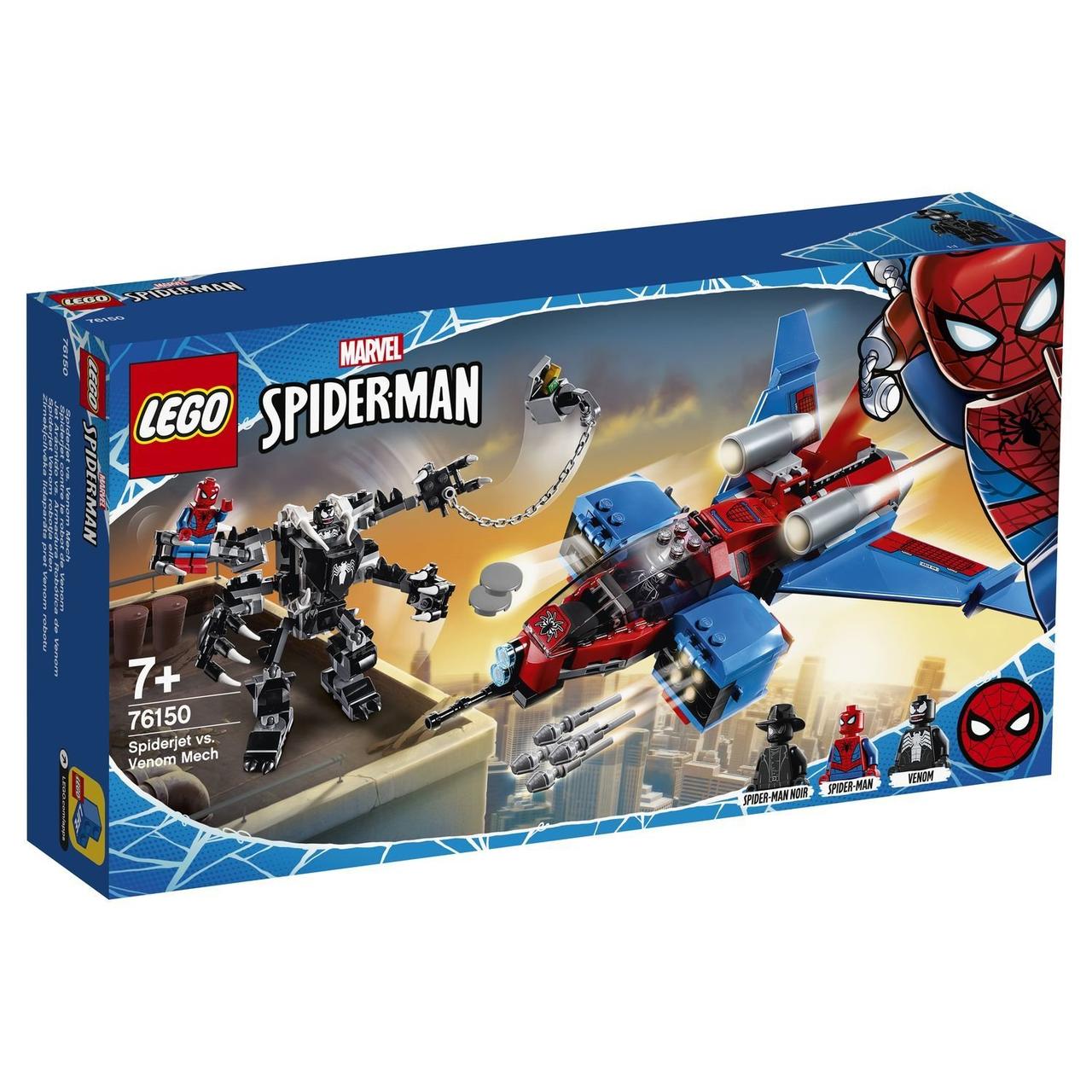 Конструктор LEGO Super Heroes Реактивный самолет Человека-паука против Робота Венома 76150
