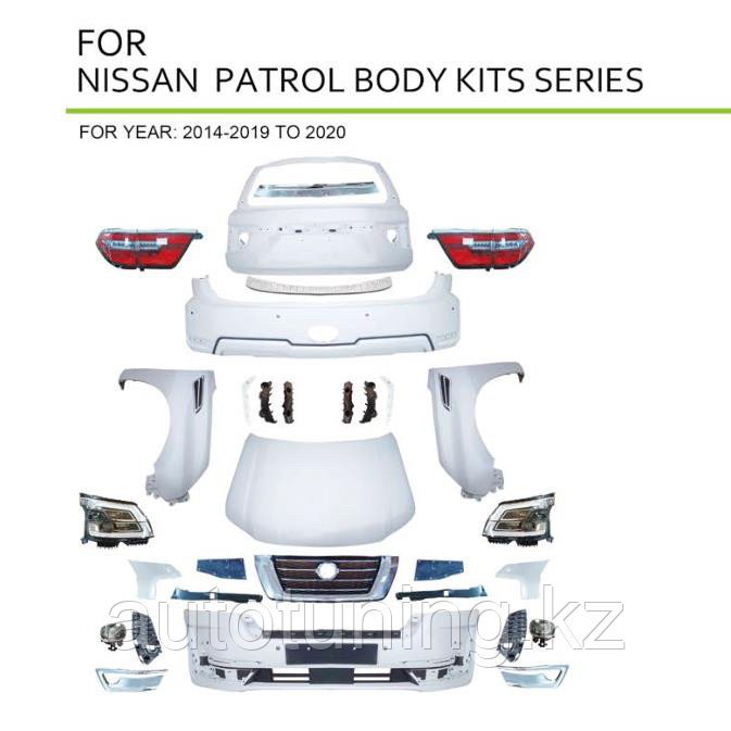 Комплект рестайлинга на Nissan Patrol Y62 2010-2019 под 2020 г. - фото 6 - id-p73533438