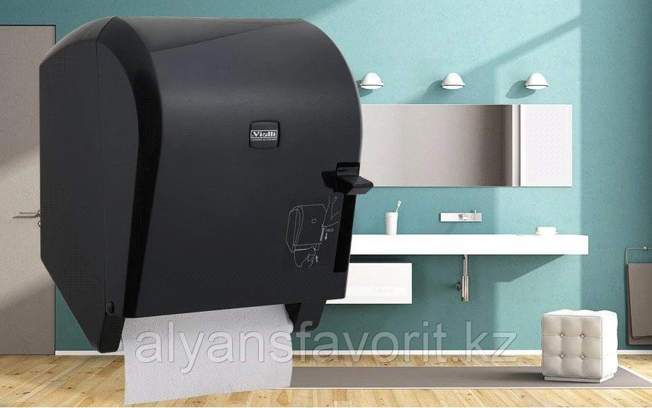 Диспенсер локтевой для рулонных бумажных полотенец черный K8В.Vialli