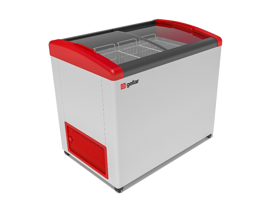 Морозильный ларь Gellar FG 350 E гнутое стекло