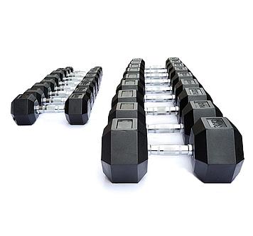 Гантели с резиновым покрытием, шестигранные