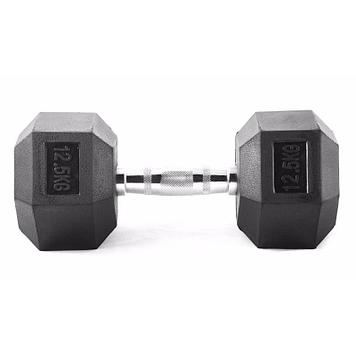 Гантели с резиновым покрытием, шестигранные 12,5кг+12,5кг