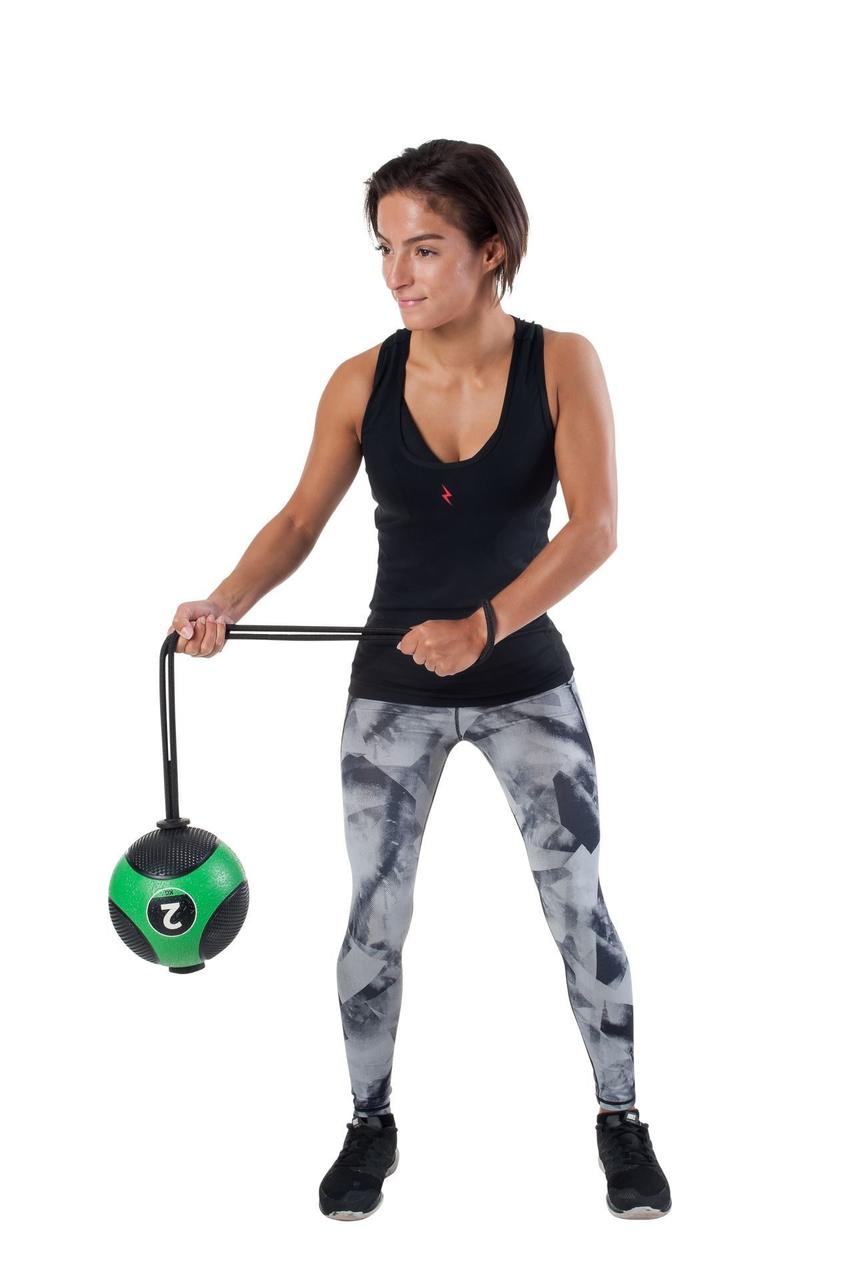 Медицинбол на веревке PURE2IMPROVE MEDICINE BALL WITH ROPE 2 кг - фото 2 - id-p73534725