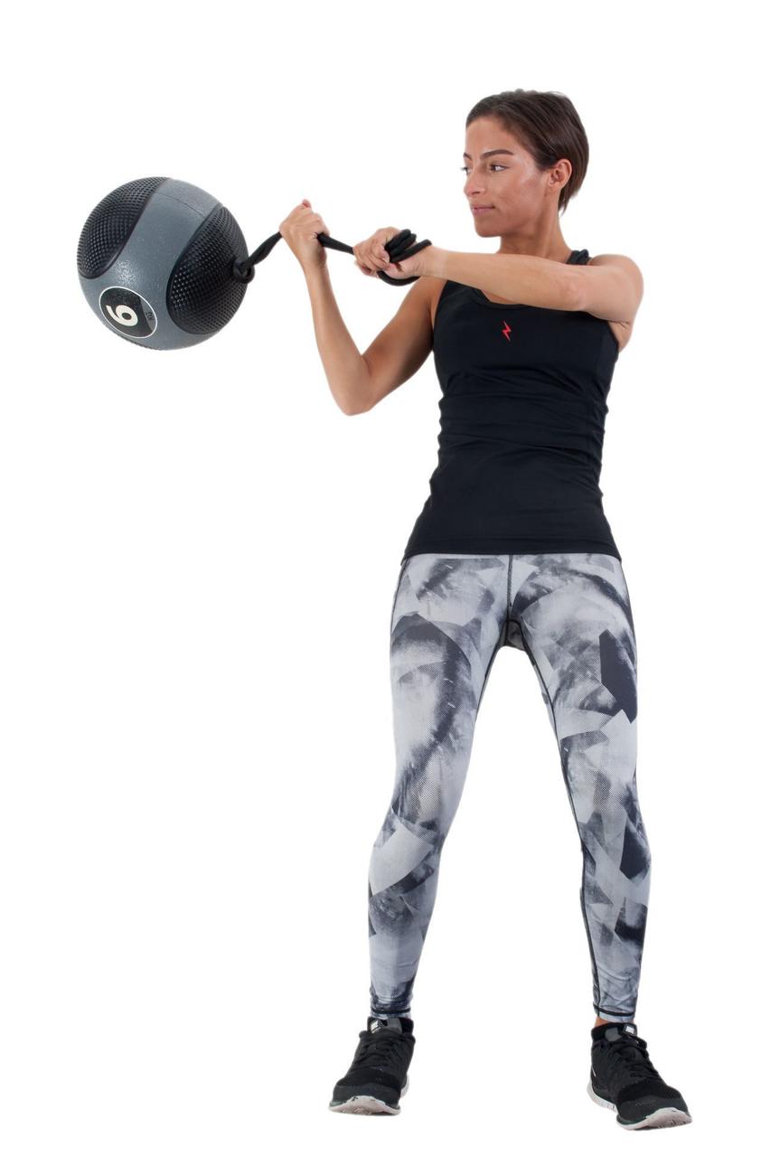 Медицинбол на веревке PURE2IMPROVE MEDICINE BALL WITH ROPE 6 кг - фото 7 - id-p73534727