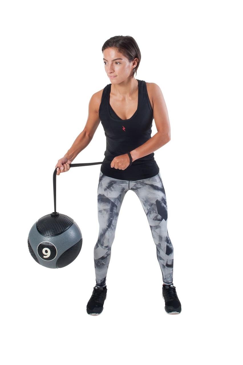 Медицинбол на веревке PURE2IMPROVE MEDICINE BALL WITH ROPE 6 кг - фото 10 - id-p73534727