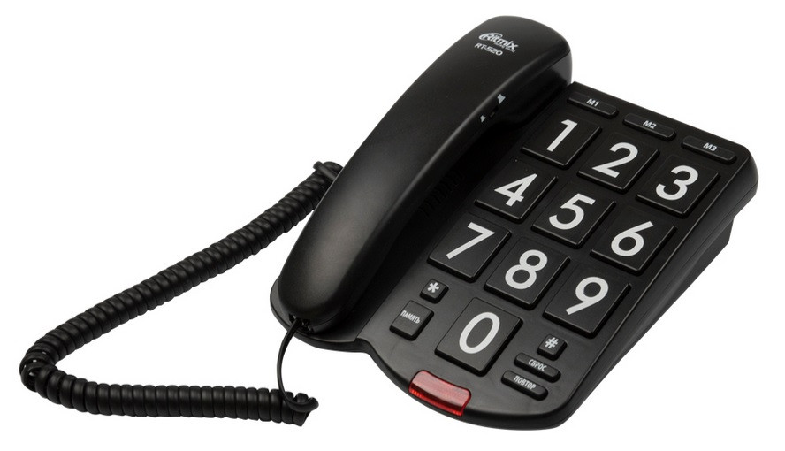 Ritmix RT-520 Телефон стационарный проводной черный