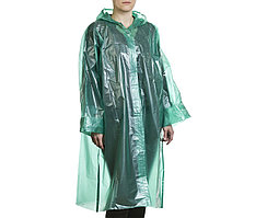 Плащ-дождевик STAYER 11610, полиэтиленовый, зеленый цвет, универсальный размер S-XL