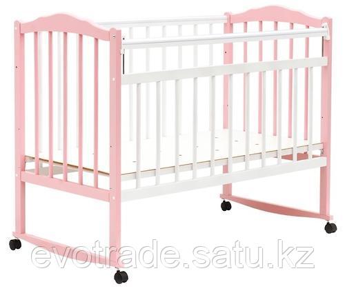 Кровать детская Bambini Классик М 01.10.09 Бело-Розовый
