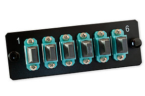 Лицевая вставка для MPO панелей Nexans LANmark-OF MPO, 6хMTP MM, для оптической патч-панели Plug & Play, цвет:
