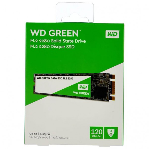 Твердотельный накопитель 120GB SSD WD GREEN 3D NAND M.2 2280 R545Mb/s SATA WDS120G2G0B - фото 2 - id-p73468408