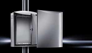 Шкаф уличный всепогодный настенный Rittal CS, IP55, 16U, корпус: алюминий, 700х530х265 мм ВхШхГ, цвет: серый,