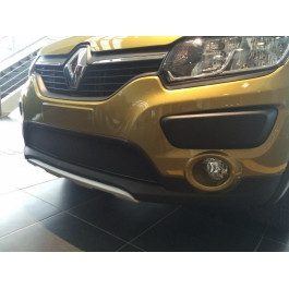 Защитная сетка/решетка радиатора для Renault Sandero Stepway/Рено Сандеро Степвей 2014- - фото 3 - id-p7233128