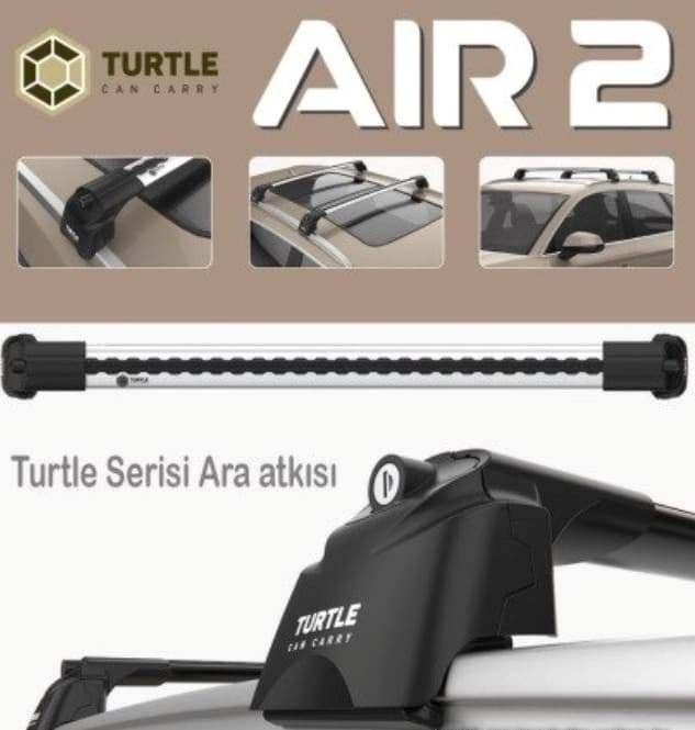 Багажник Turtle Air 2 на интегрированные рейлинги серые