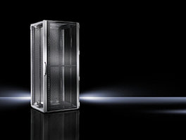 Шкаф телекоммуникационный напольный Rittal TS IT, 38U, 1800х600х600 мм ВхШхГ, дверь: стекло, задняя дверь: