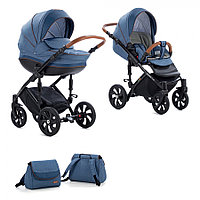 Коляска Tutis Mimi Style 2 в 1 Деним/Кожа синяя 73644737 Коляска Tutis Mimi Style 2 в 1 Деним/Кожа синяя