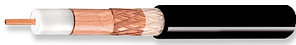 Кабель коаксиальный Cavel, PE, двухслойный экран 100 45, 75 /-3 Ом, бухта, 500 м, цвет: чёрный