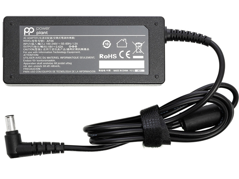 Блок питания для ноутбуков PowerPlant LG 220V, 19V 65W 3.42A (6.5*4.4)