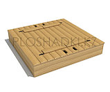 Песочница раскладная, с лавочками со спинками, фото 4