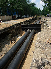Прокладка магистральных трубопроводов тепловых сетей в городе Астана ж.к Гранд Астана  1