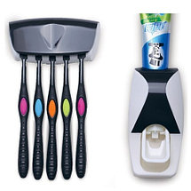 Диспенсер зубной пасты автоматический + держатель 5 щеток Homsu (Розовая пантера), фото 2