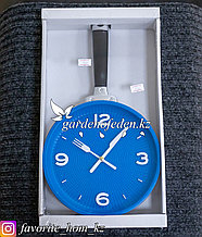 Часы настенные "Сковорода". Материал: Пластик. Цвет: Голубой.