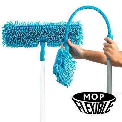 Швабра с микрофиброй Flexible Mop с гибкой телескопической ручкой, фото 2