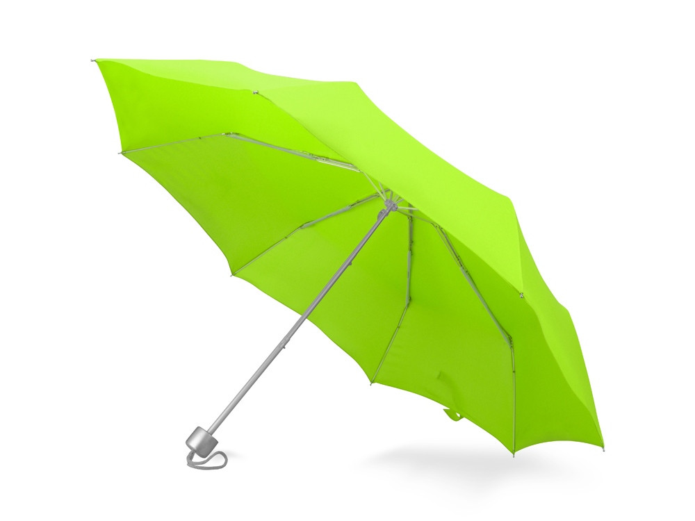 Зонт складной Tempe, механический, 3 сложения, с чехлом, зеленое яблоко - фото 1 - id-p73752550
