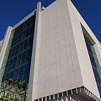 Имитация Мрамора на фасаде из FunderMax негорючий hpl