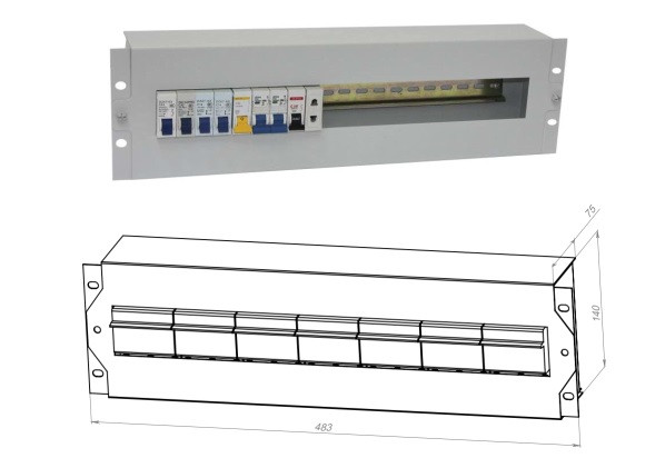Электрораспределительная панель для 19 стоек/шкафов - фото 1 - id-p73767393