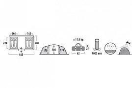 Палатка кемпинговая HIGH PEAK TAURIS 6, фото 3