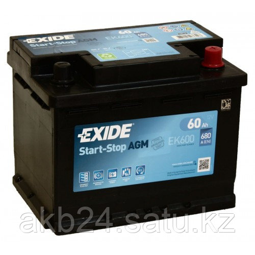 Аккумулятор EXIDE Start-Stop AGM EК600 - фото 1 - id-p73772134